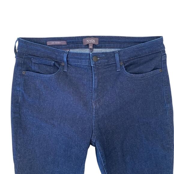 NYDJ Ami Skinny Dark Wash Blue Jeans - Size 12 - Picture 3 of 8
